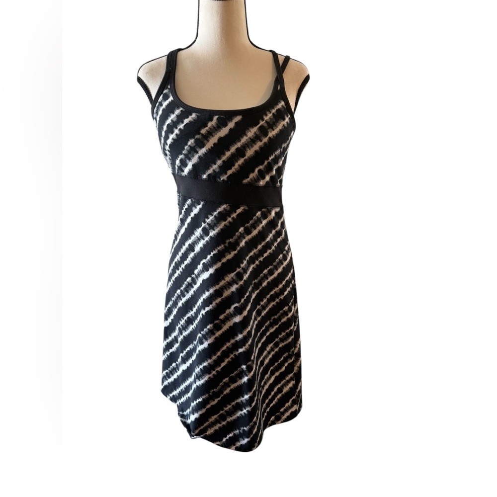 Soybu Black and White Striped Swim Coverup